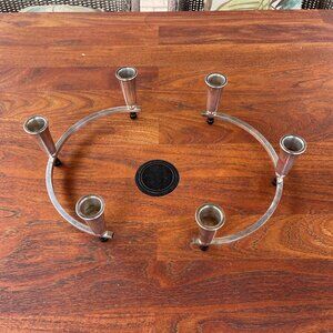 Mid Century Sheffield Silver Company Half Circle Candleabra - Pair